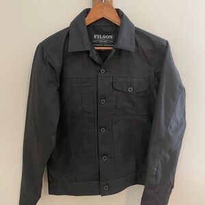 Filson Tin Cloth Short Lined Cruiser Jacket - Black